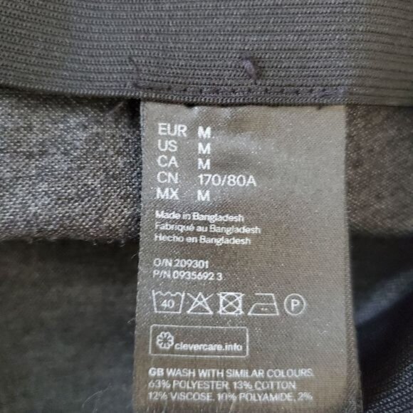 H&M Black and Dark Gray Plaid Mid Rise Pants Size Medium - Picture 12 of 13